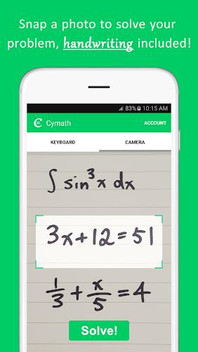 Cymath -  數學問題求解器應用截圖第0張
