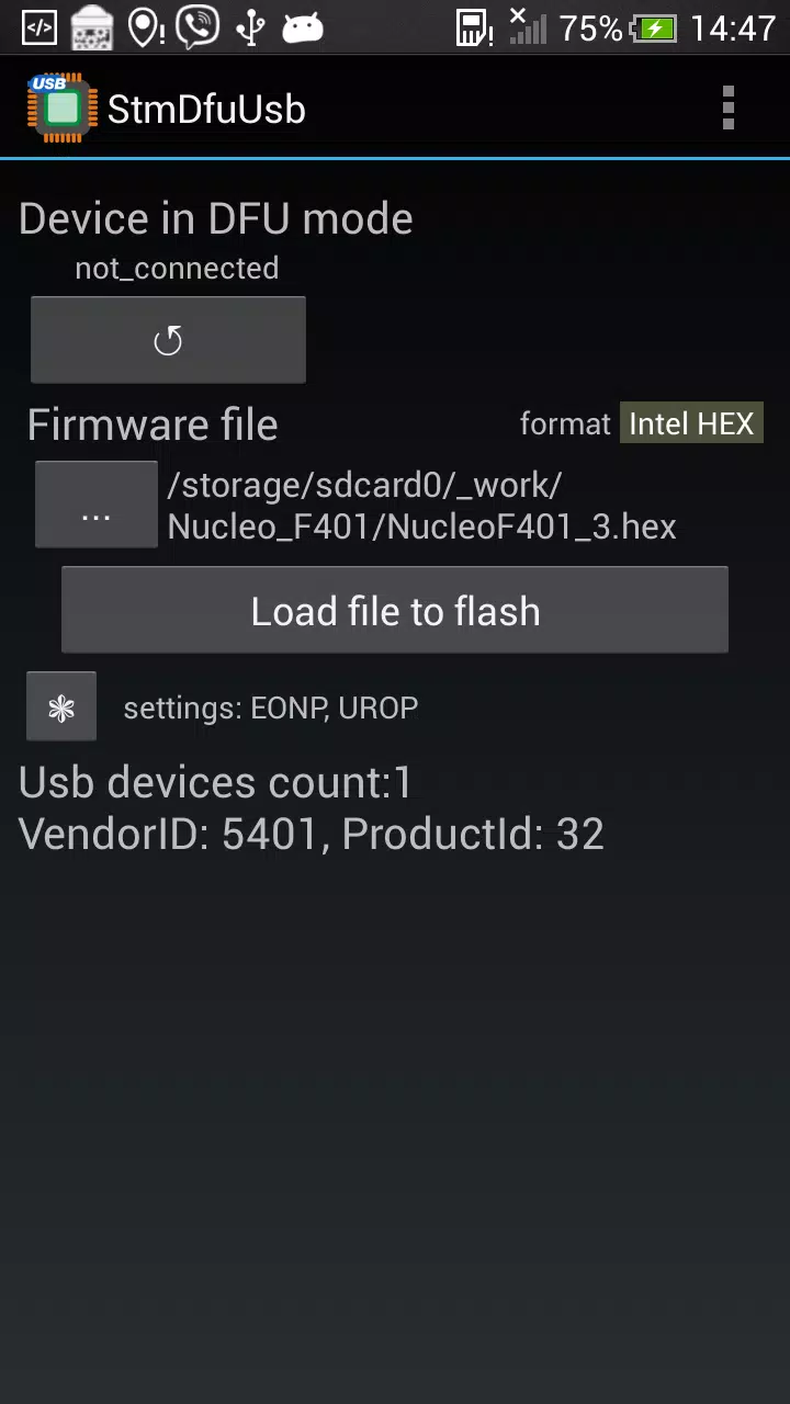 StmDfuUsb Tangkapan skrin 0