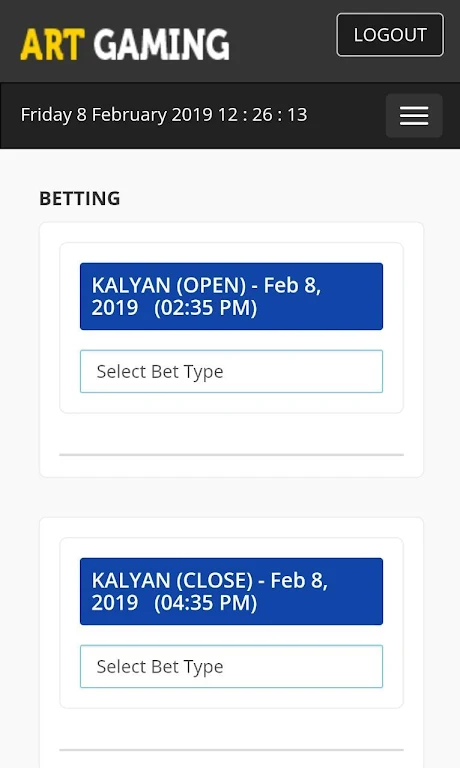 ART GAME - BETTING Ảnh chụp màn hình 1