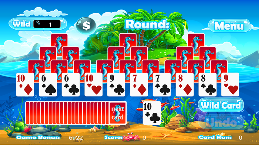 Tri Peaks Solitaire Classic Скриншот 1