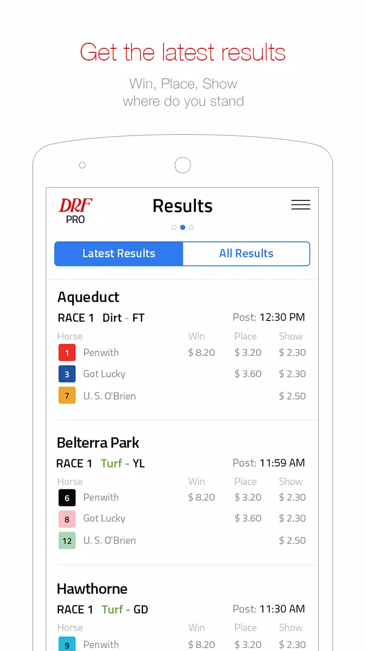 Daily Racing Form 스크린샷 1