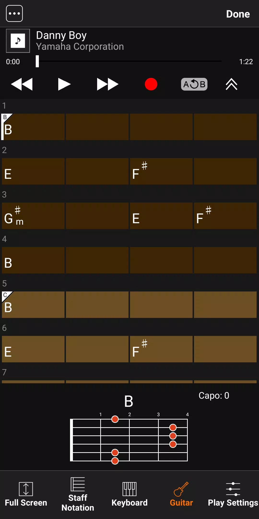 Chord Tracker Zrzut ekranu 2