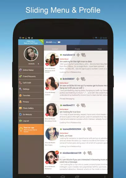 DroidMSG - Chat & Video Calls Скриншот 1