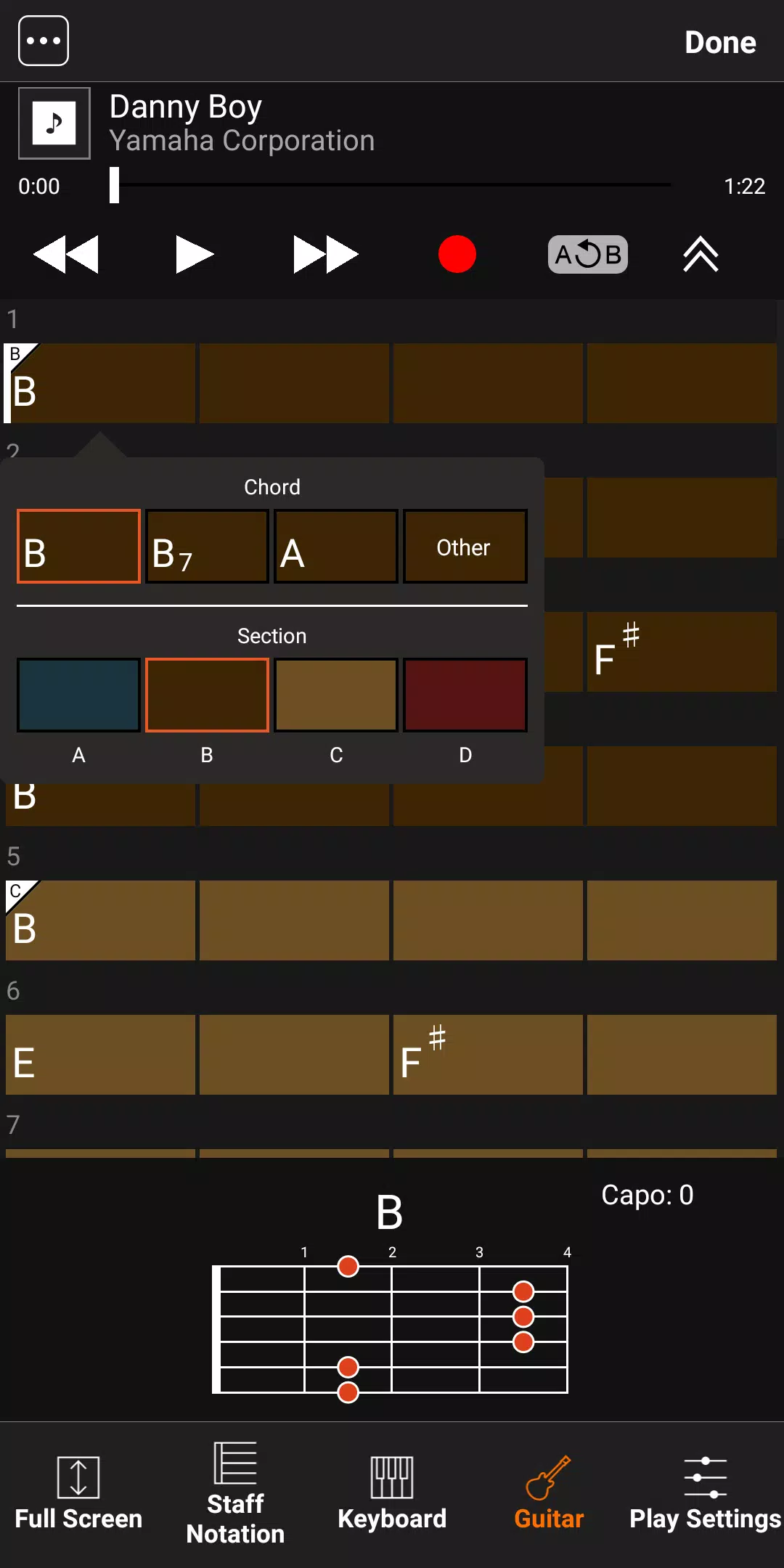 Chord Tracker Zrzut ekranu 3