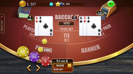 Schermata Baccarat casino offline card 1