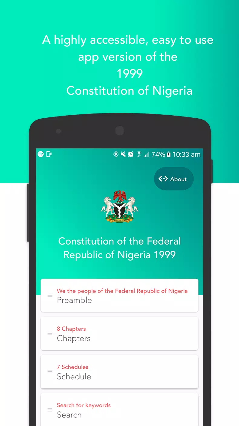 The Nigerian Constitution 1999 Tangkapan skrin 0