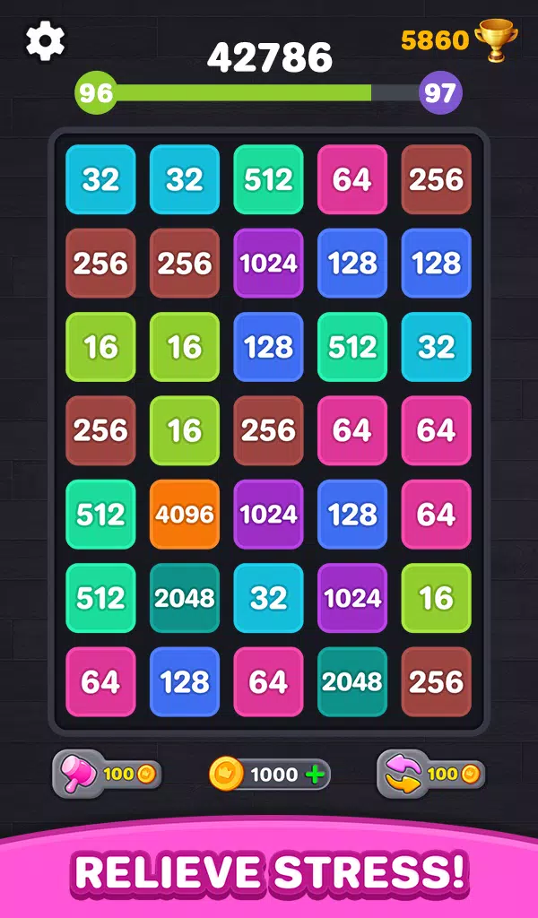 2048 Number Puzzle: Merge Game ဖန်သားပြင်ဓာတ်ပုံ 2