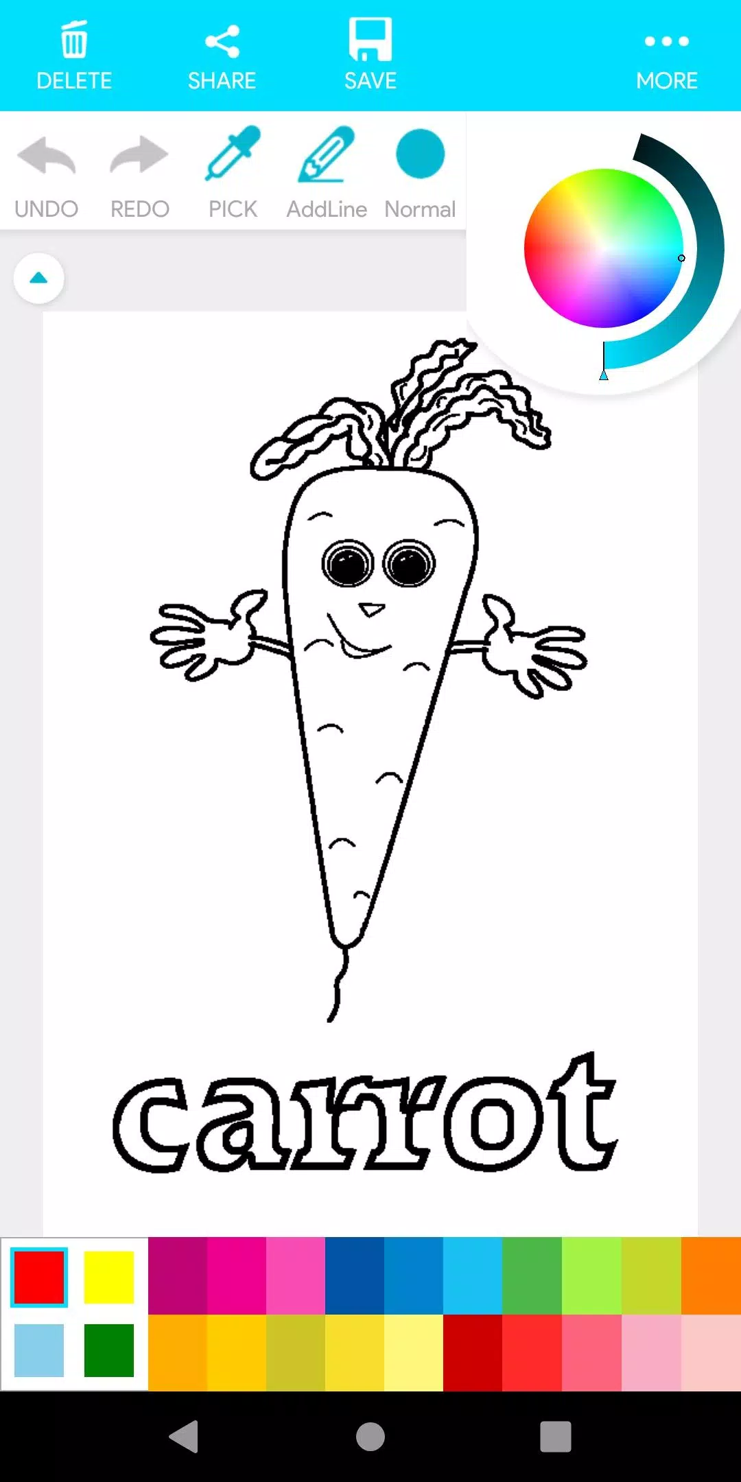 Coloring Fruits And Vegetables スクリーンショット 3