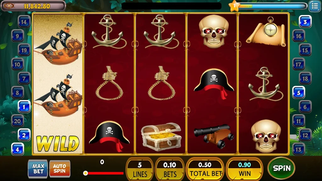 Pirates Slot Machine Treasure Spins स्क्रीनशॉट 0