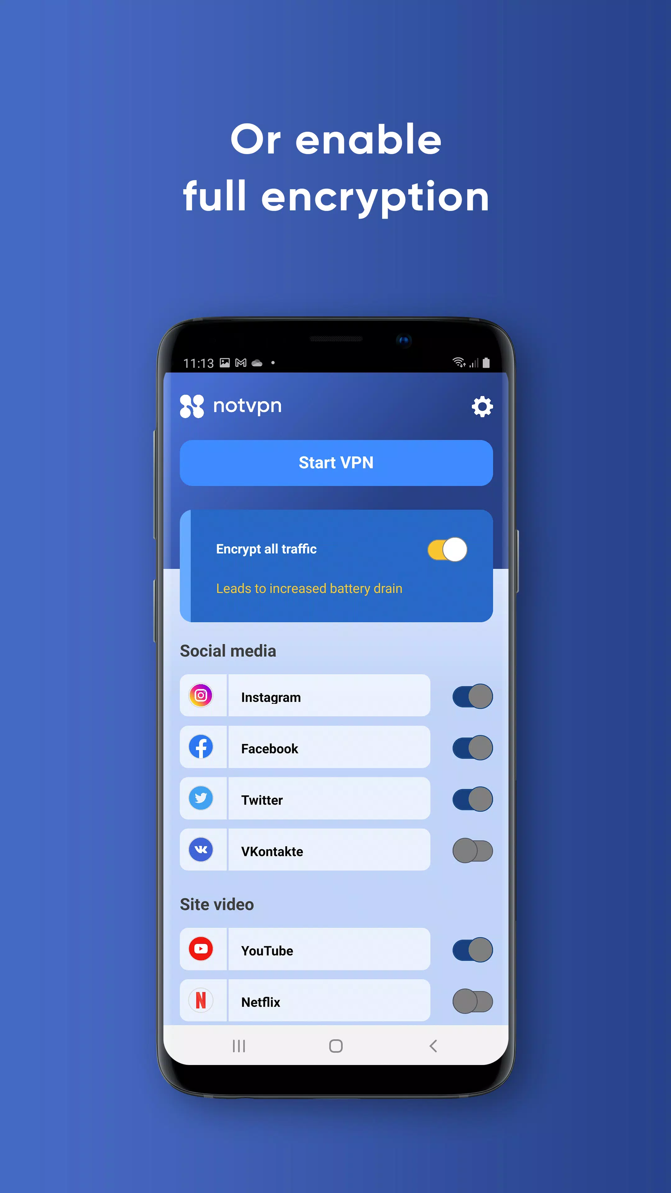 NotVPN ภาพหน้าจอ 1