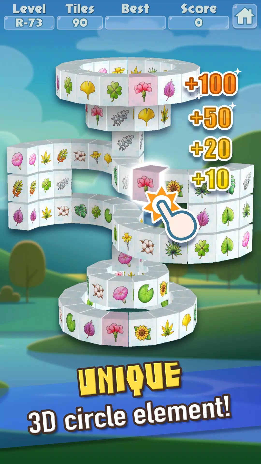 3D Mahjong Triple Tile Match Captura de pantalla 1