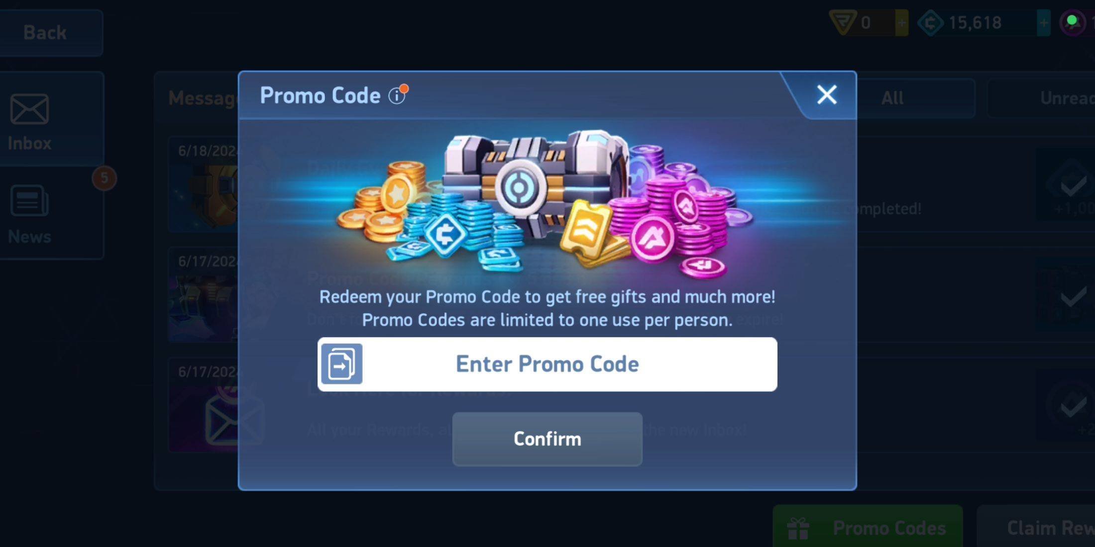 Paano Itubos ang Mga Code ng Mech Arena