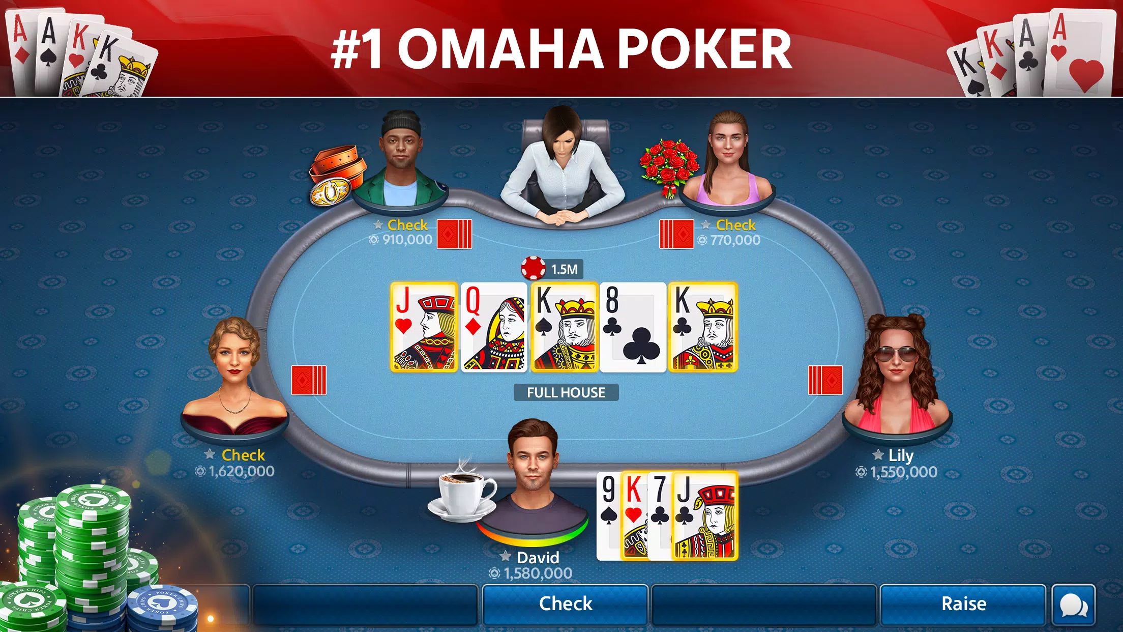 Omaha Poker ภาพหน้าจอ 0