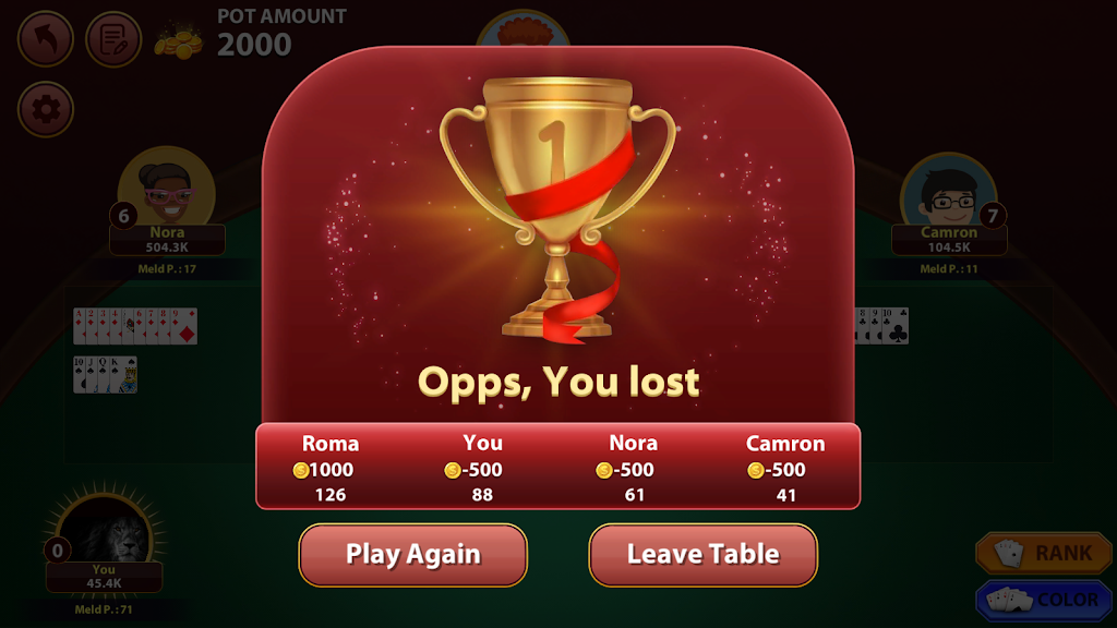 Rummy 500 : The Rummy Game Schermafbeelding 1