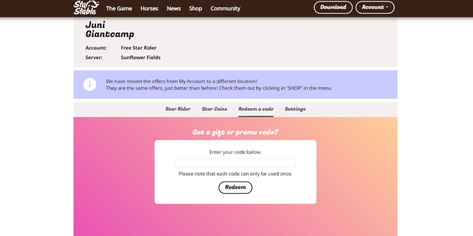 Redeeming Codes Image