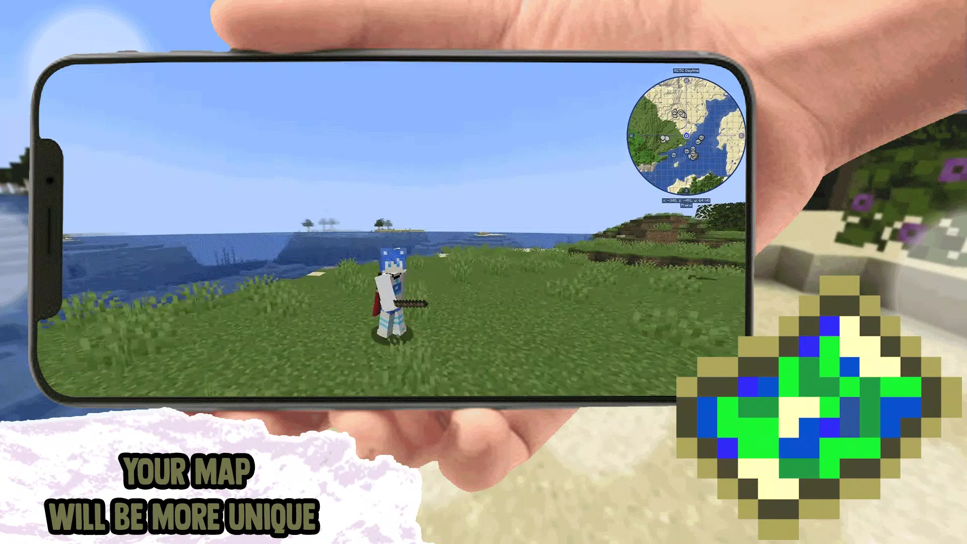 Minimap Mod Addons for MCPE ဖန်သားပြင်ဓာတ်ပုံ 2