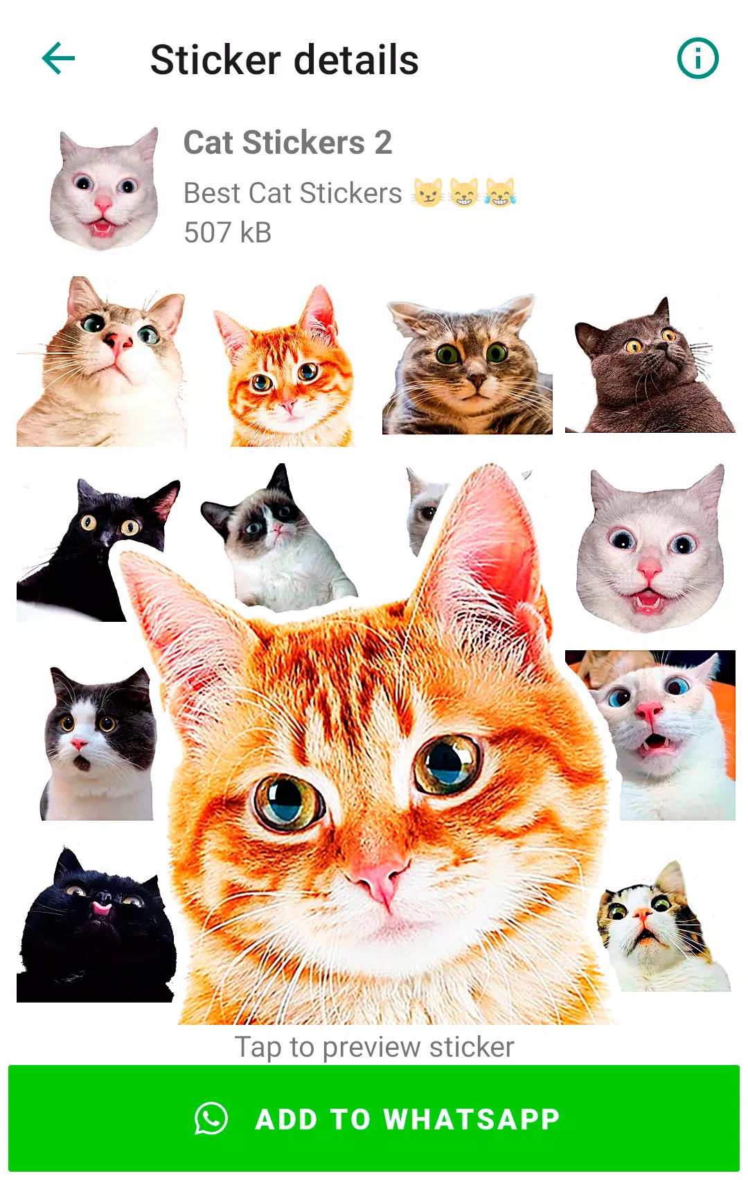 Cute Cat Stickers for WhatsApp應用截圖第1張