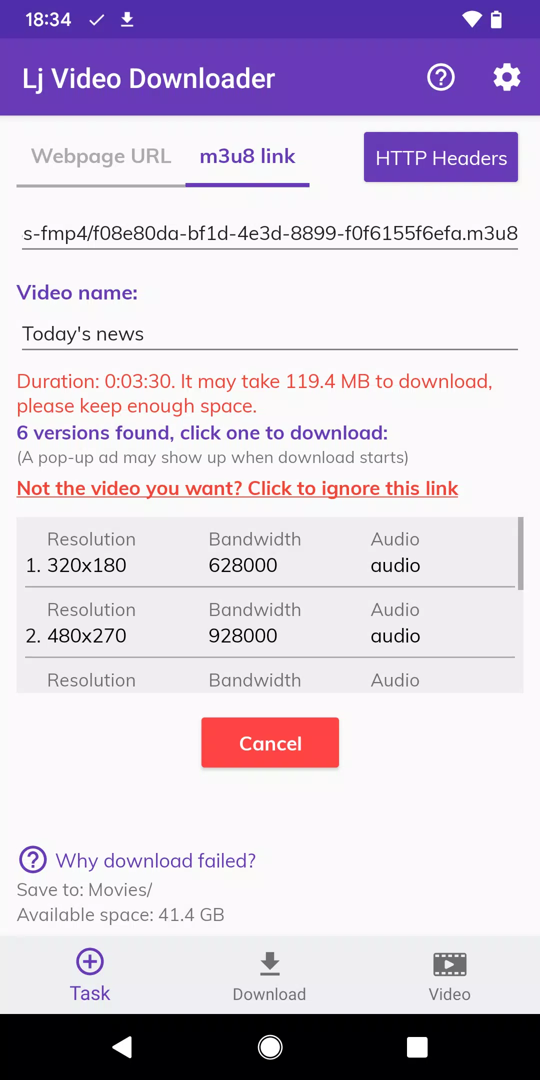 Lj Video Downloader (m3u8,mp4) ภาพหน้าจอ 2
