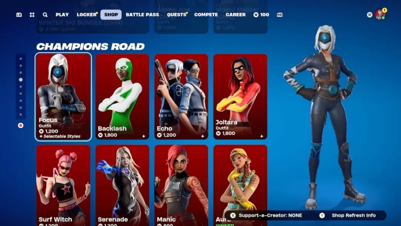 Fortnite Mobile Shop: toegang tot skins, kopen met v-bucks