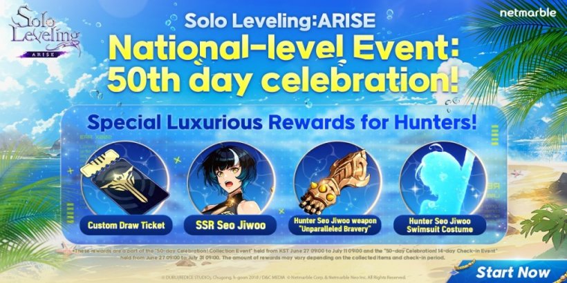 Solo Leveling: Arise は発売から 50 日目を祝い、いくつかの報酬を獲得しています