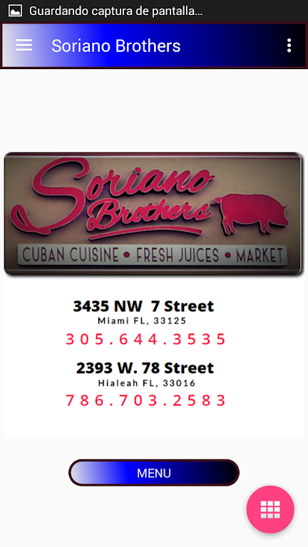 Soriano Brothers Cuban Cuisine Captura de pantalla 0
