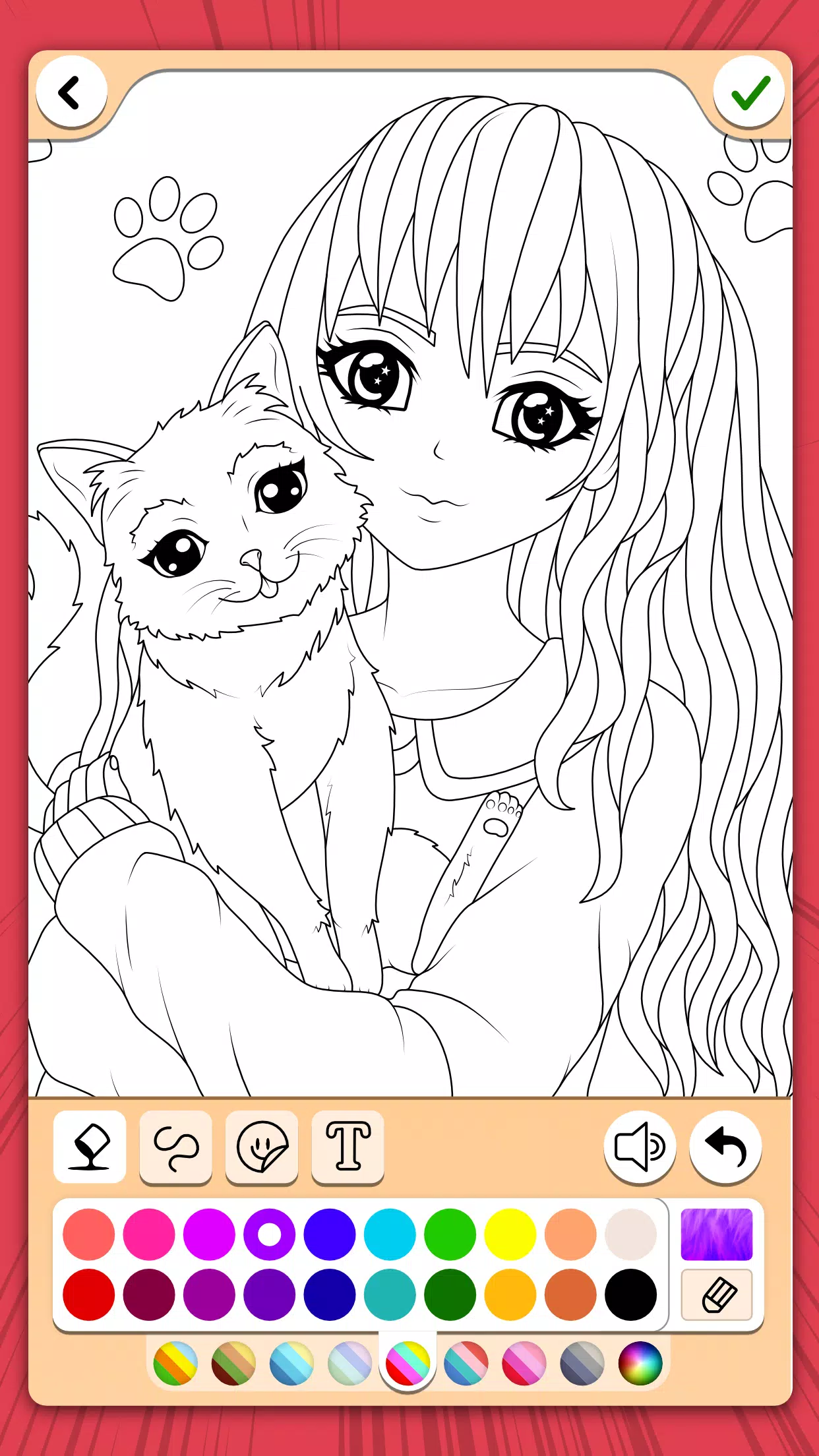 Manga Coloring Book Capture d'écran 0