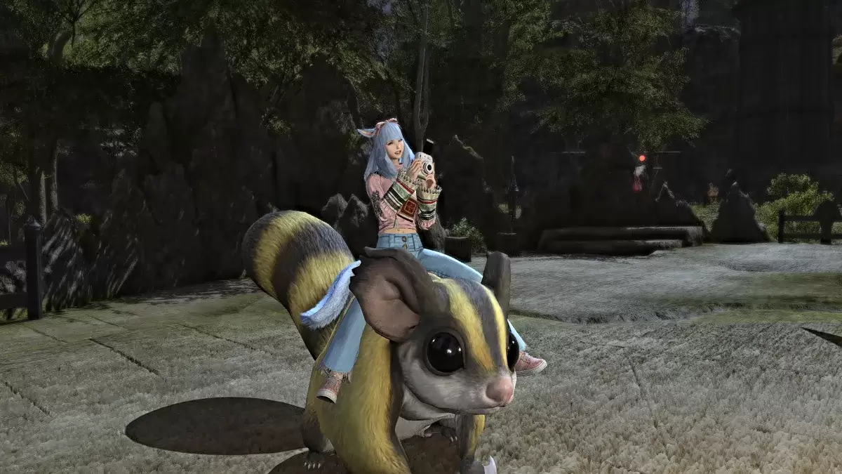 Kuha ng litrato ang isang bundok sa FFXIV