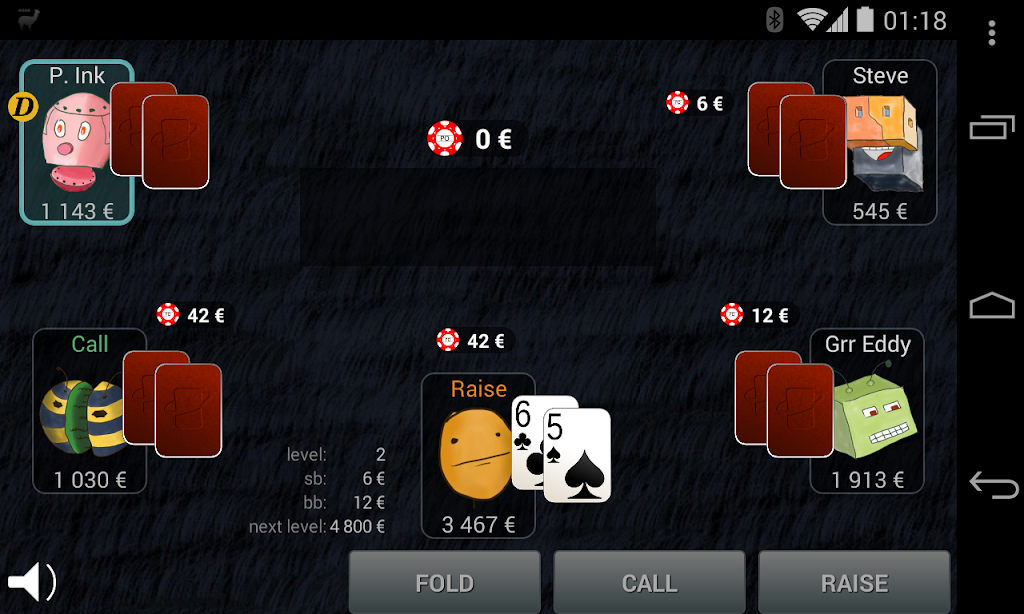 Bots Don't Bluff Offline Poker Captura de tela 1
