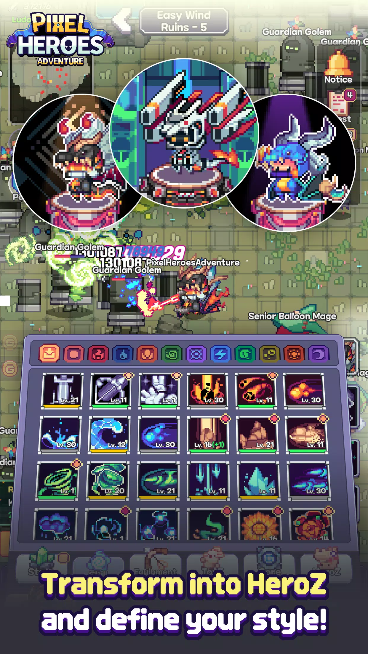 Pixel Heroes Adventure ဖန်သားပြင်ဓာတ်ပုံ 2